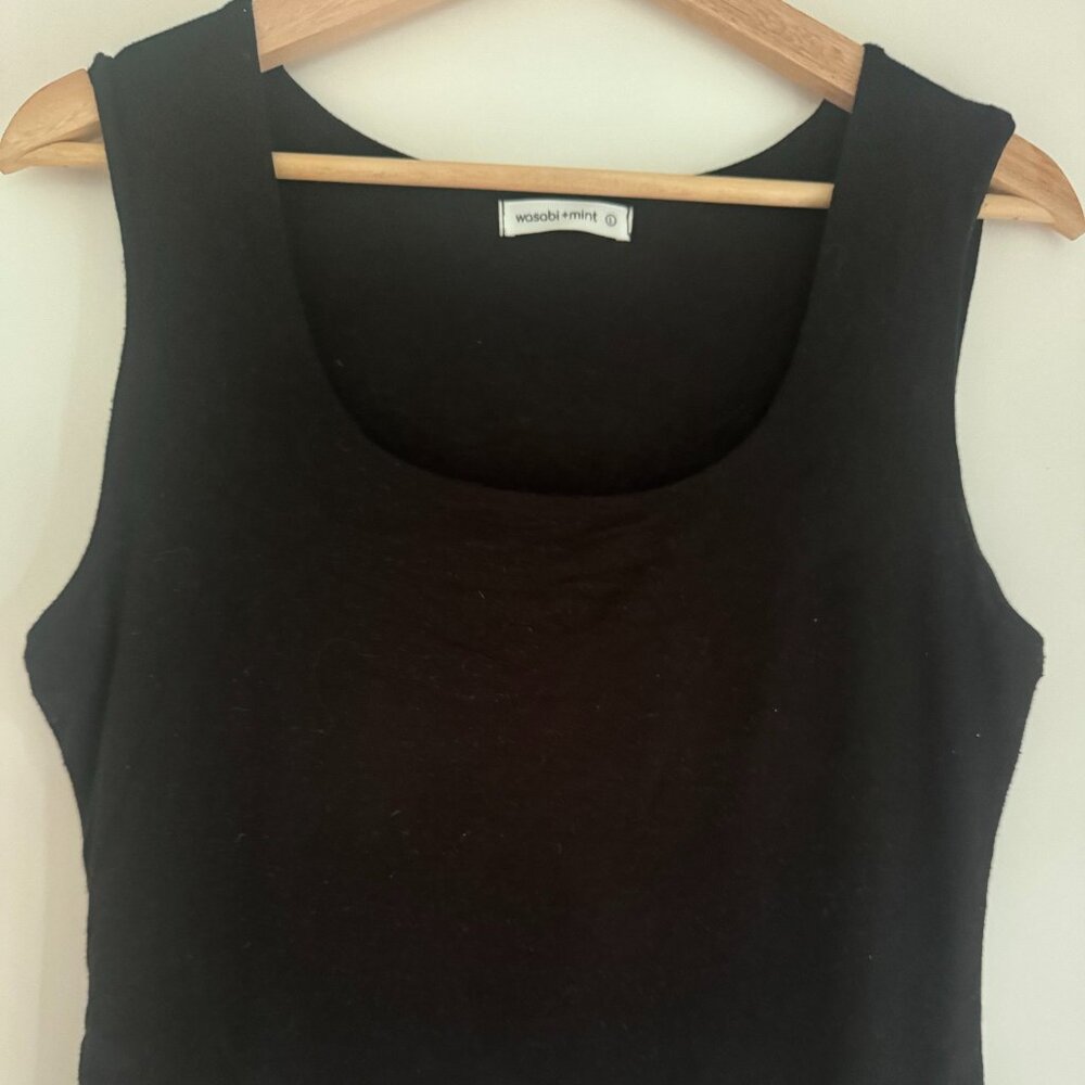 Wasabi + Mint Black Tank